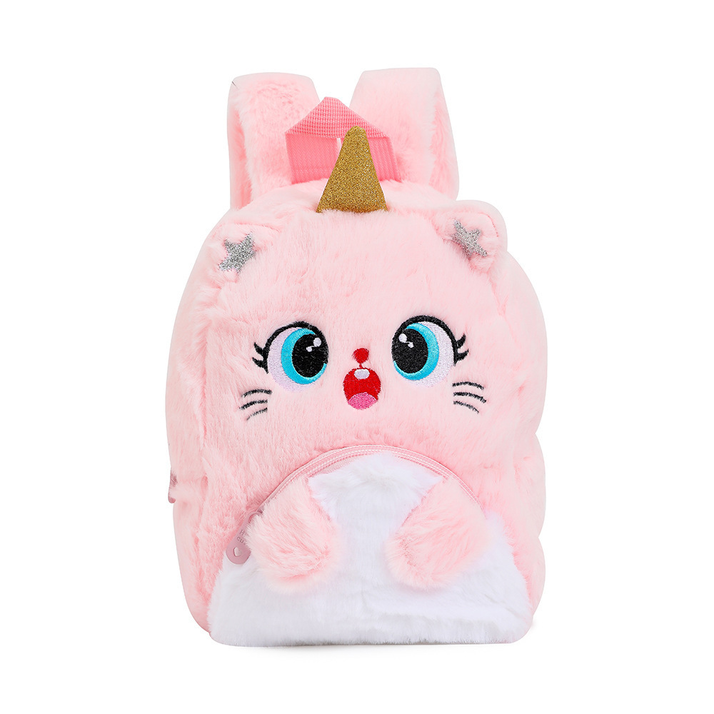 Unicorn plush big eyes backpack kindergarten children cartoon backpack little girl backpack