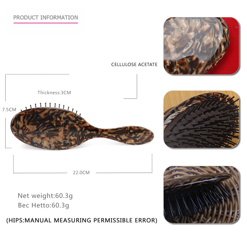 22cm Premium Acetate Hair Brush and Comb Barber Salon Professional Hair Comb Support Customization