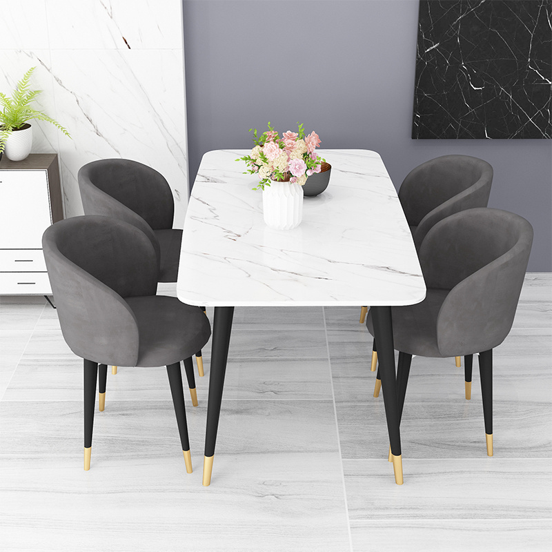 Luxury Home Furniture Modern Dining Table Set 6 Chairs