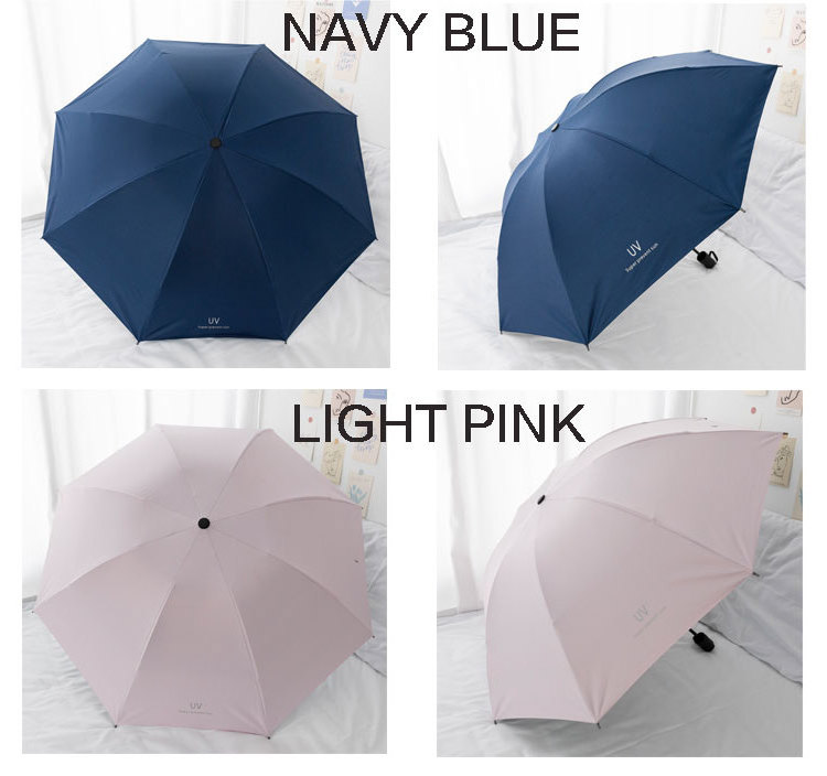 Factory Wholesale custom manual Umbrella Windproof small 3 Folding uv sun  parasol Umbrellas for Rain Umbrella with logo print