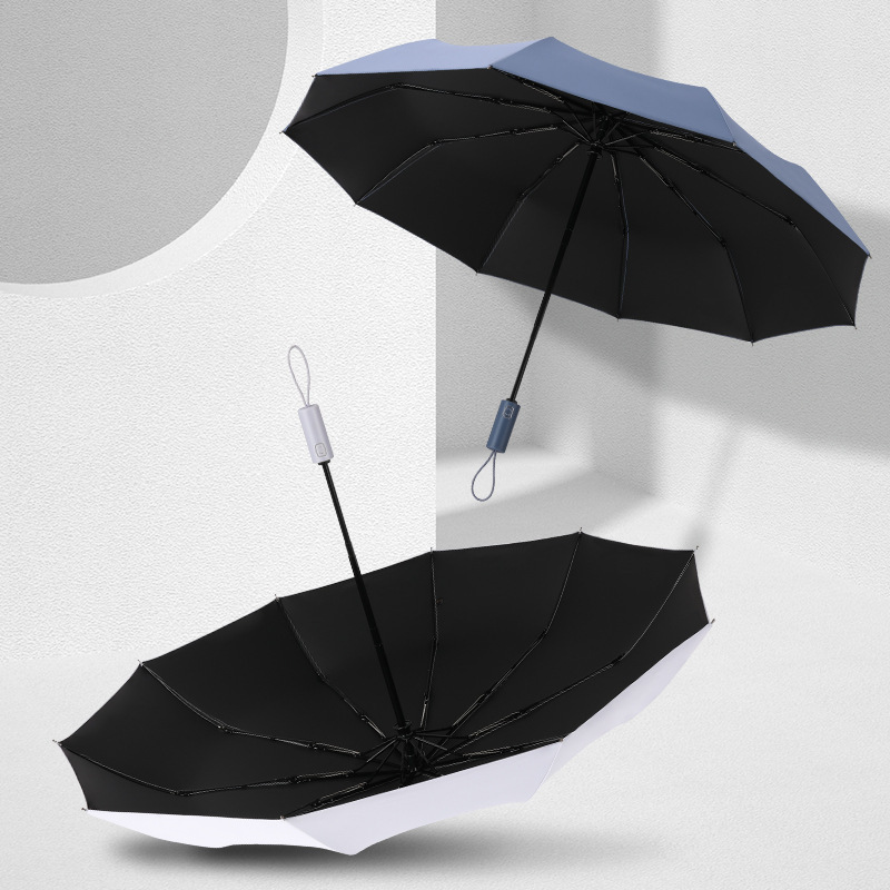 Automatic Umbrella Sunny and Rainy Umbrella Foldable Customizable OEM Windproof 8k 3 Fold Portable Rain Sun Travel Outdoor