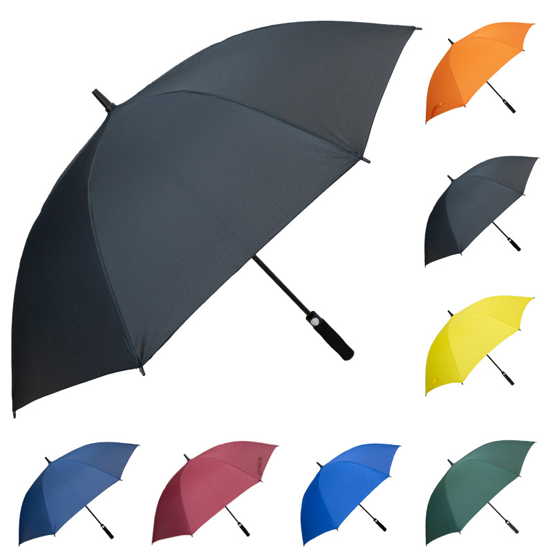 Automatic Golf Umbrella Wholesale 27 Inch Large Windproof Logo Printing custom Straight Umbrella