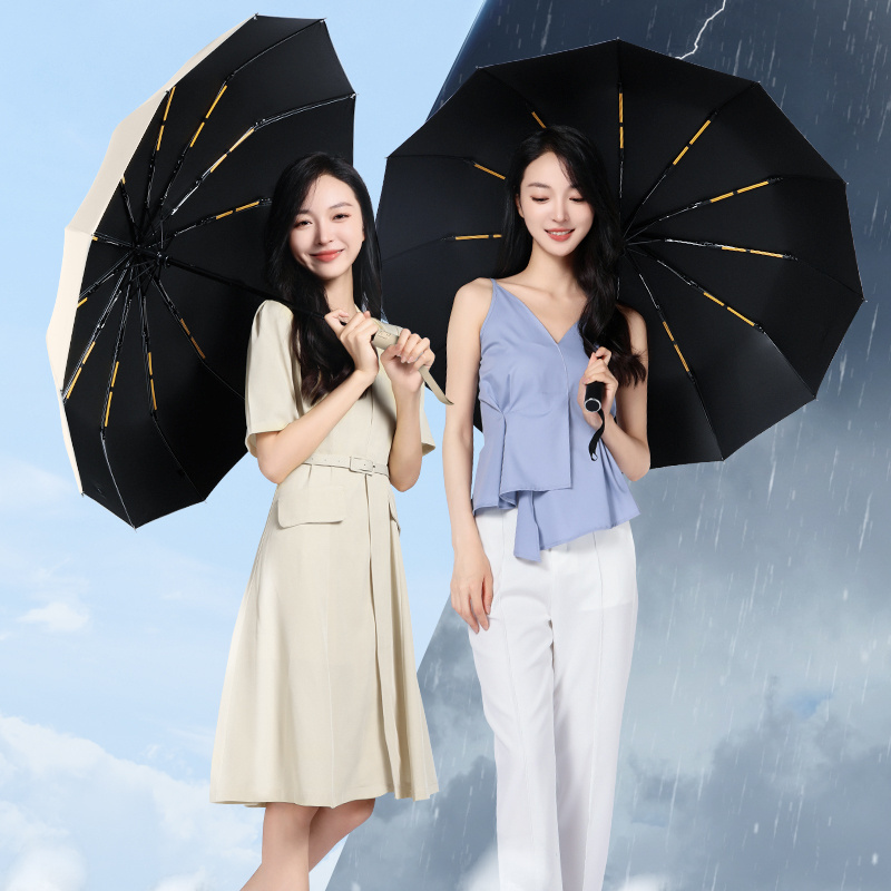 Automatic promotional sunshade parasol Gift Custom auto open Umbrella for rain Logo Print Rain Anti-uv 3 Foldable