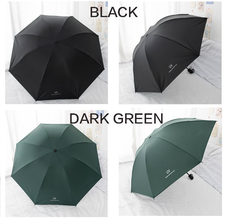 Factory Wholesale custom manual Umbrella Windproof small 3 Folding uv sun  parasol Umbrellas for Rain Umbrella with logo print