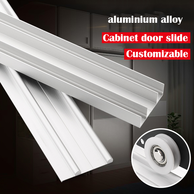 Stainless steel wardrobe door sliding door wheel rail pulley sliding glass sliding door sliding door rail bearing accessories