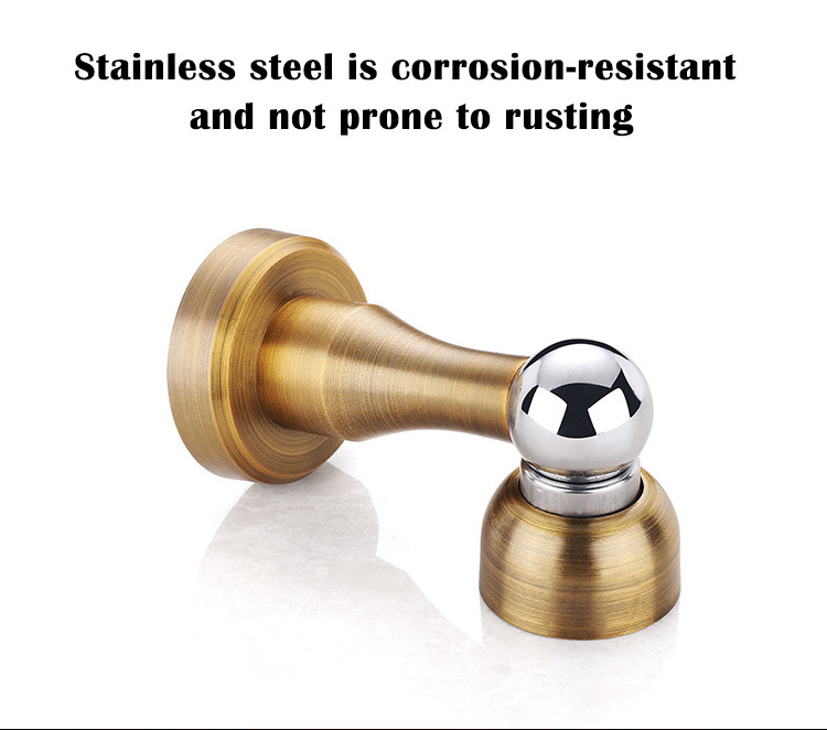 Professional anti-collision buffer door stopper, wall protection, thickened stainless steel strong magnetic bedroom door stopper