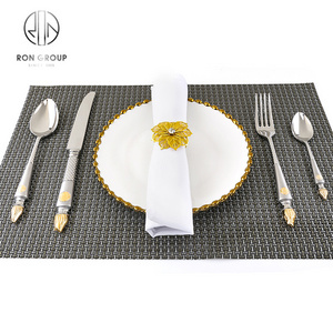 popular hotel restaurant buffet wedding flatware dinner spoon and fork knife cutlery sets luxury high quality stainless steel