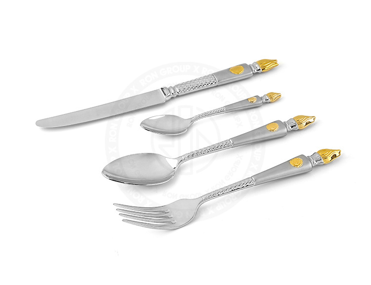 popular hotel restaurant buffet wedding flatware dinner spoon and fork knife cutlery sets luxury high quality stainless steel