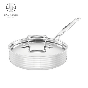 Wholesale Big High Quality Stainless Steel Triply Saute Restaurant Cooking Pot Set Nonstick Cookware