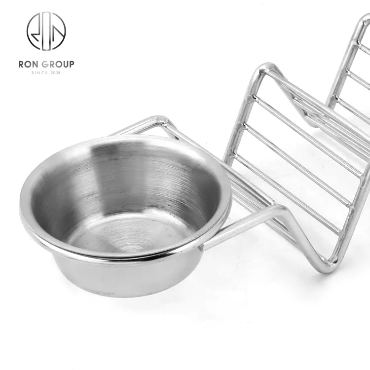 Restaurant Stainless Steel Taco Holder Stand Double Sauce Dishes Taco Stand Kitchen Food Rack Stand