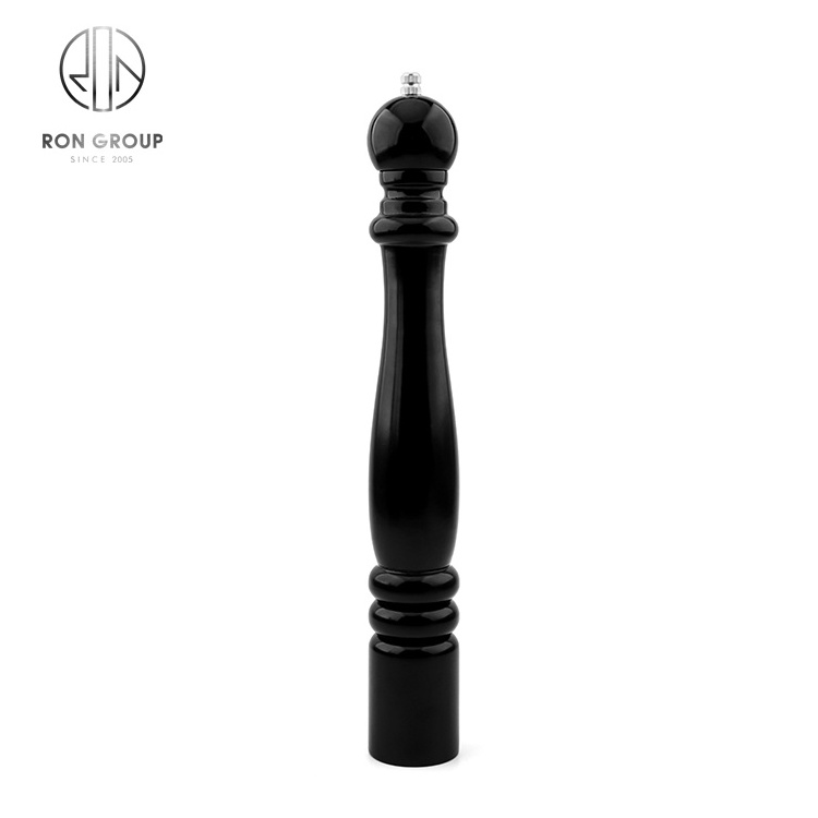 Custom Size Rubber Wood Home Kitchen Gadgets Salt Pepper Mill Grinder Wooden Hand Crank Pepper Grinder