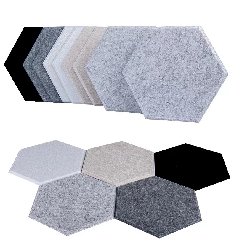 Custom Size Hexagon Acoustic Panels Sound Proof Padding Sound dampening Panel Used in Home Soundproof Wall Panels For Office