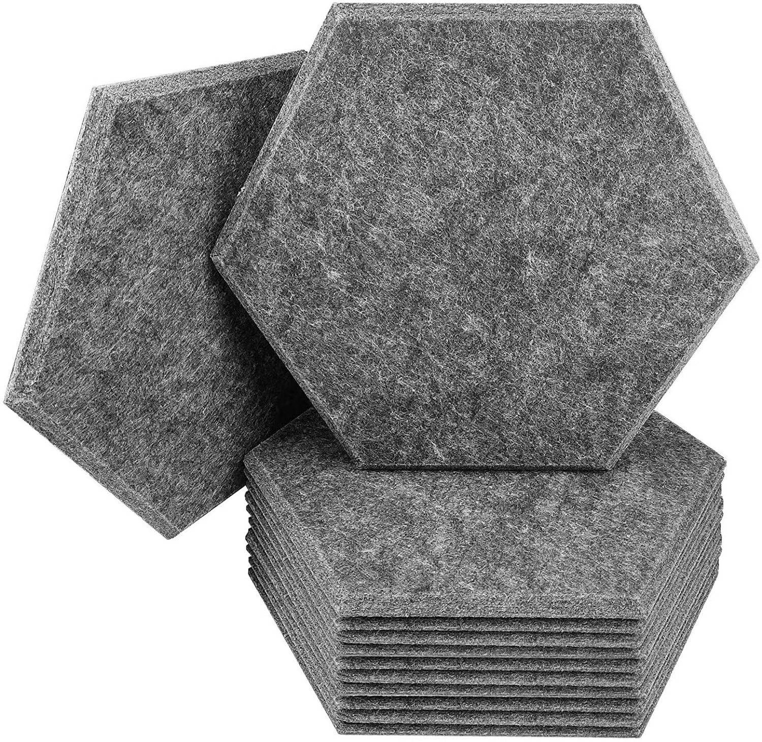 Custom Size Hexagon Acoustic Panels Sound Proof Padding Sound dampening Panel Used in Home Soundproof Wall Panels For Office