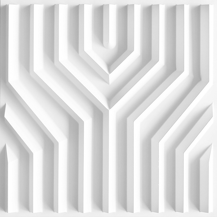 Irini Creative White PVC 3D Wall Panel for TV backdrop