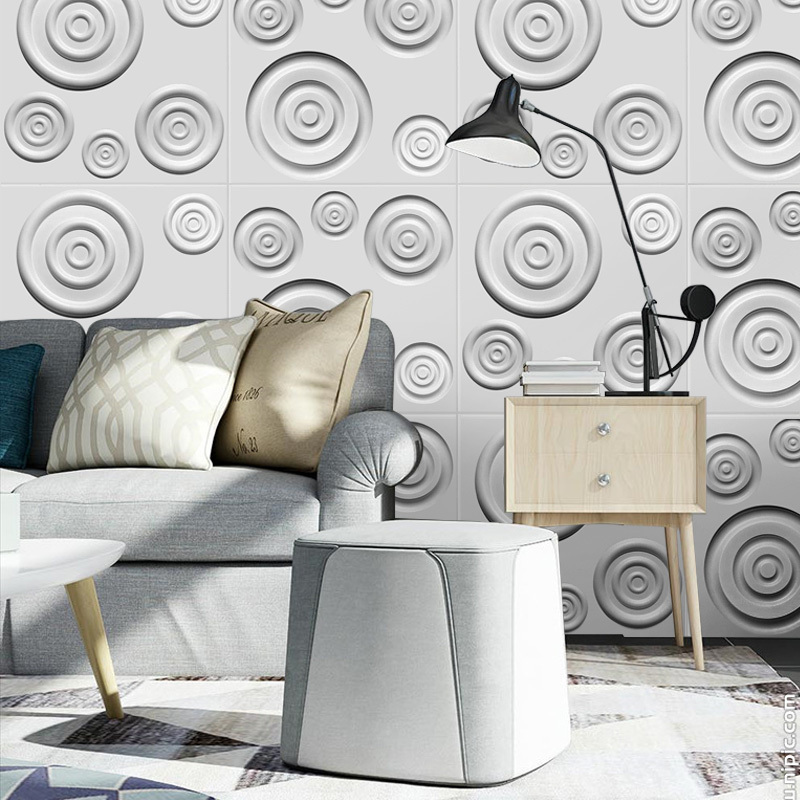 Irini Circle Creative Design PVC Wall Panel Molding Manufacturer 3D Wall Panels for Interior Wall Decor 3D Textured