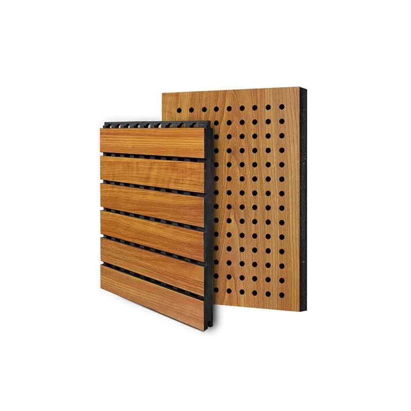 Bufu Custom Auditorium Wall And Ceiling Board Screen Sound Absorption Wooden Perforated Acoustic Panel 3d model design