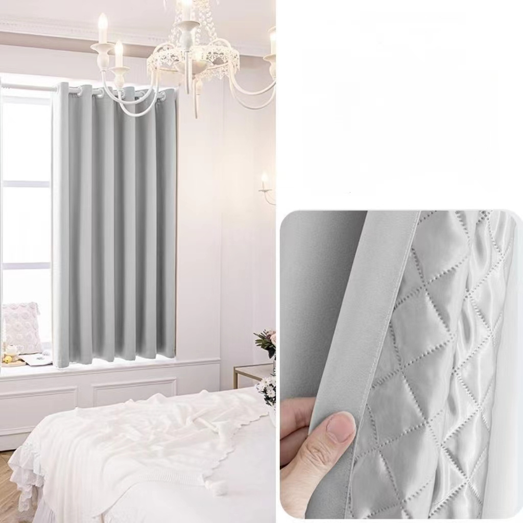 Irini Advanced Noise Reducing Grey Blackout Curtains for Tranquil Bedrooms