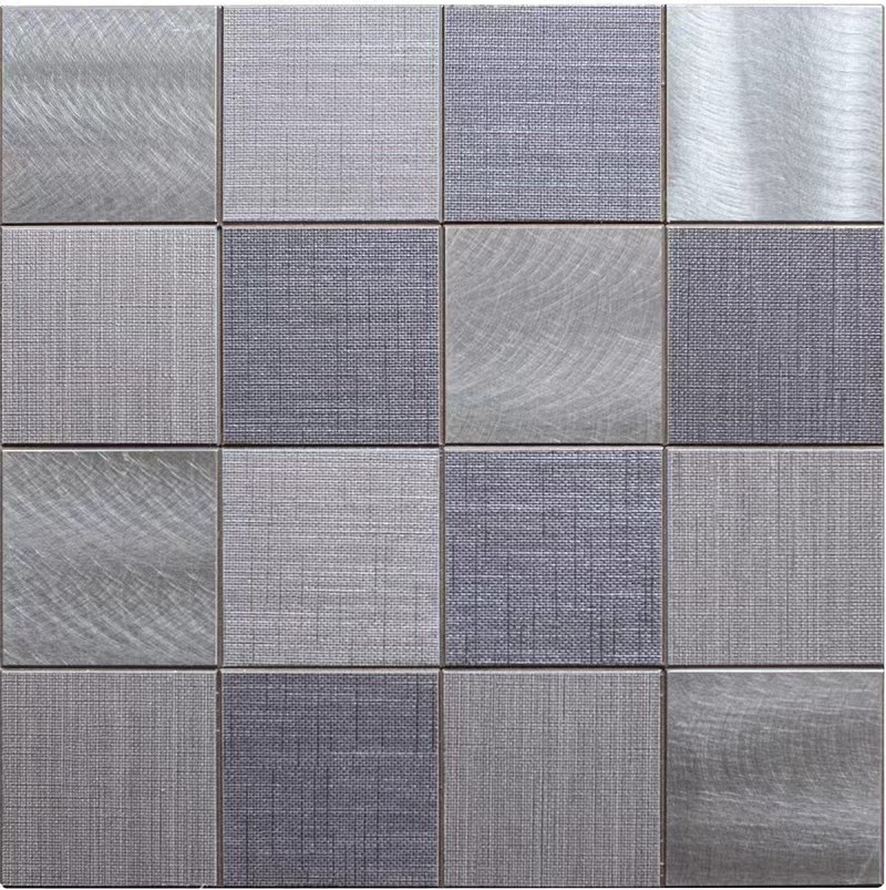 Bufu OEM Easy to Apply Long-lasting oil painting style Aluminum Peel and Stick Backsplash Mosaic Tiles for Bathrooms and Kitchen