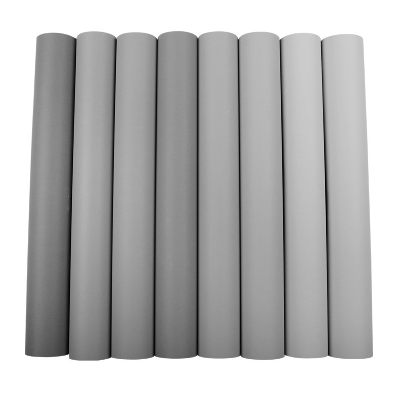 Bufu Dark Grey Color PVC Waterproof Wallpaper For Home Bedroom Living Room PVC  Wallpaper For Home Decoration