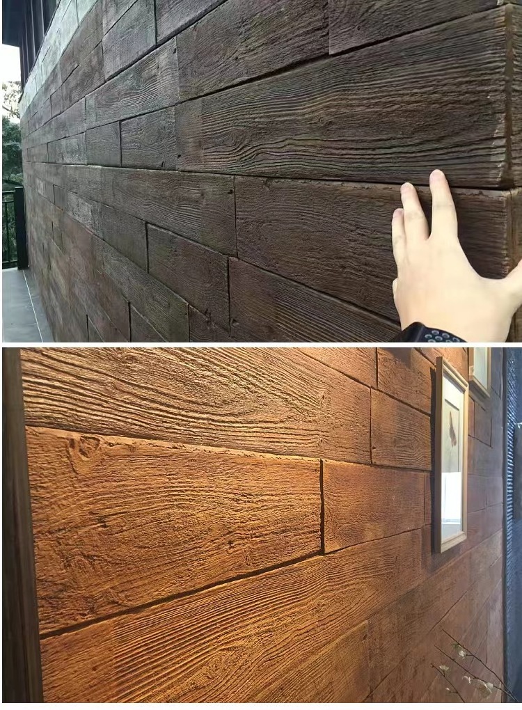 Irini Antique Wood Polyurethane Foam Faux PU stone Wall Panel For Exterior Artificial PU Stone  Wooden Wall Panels