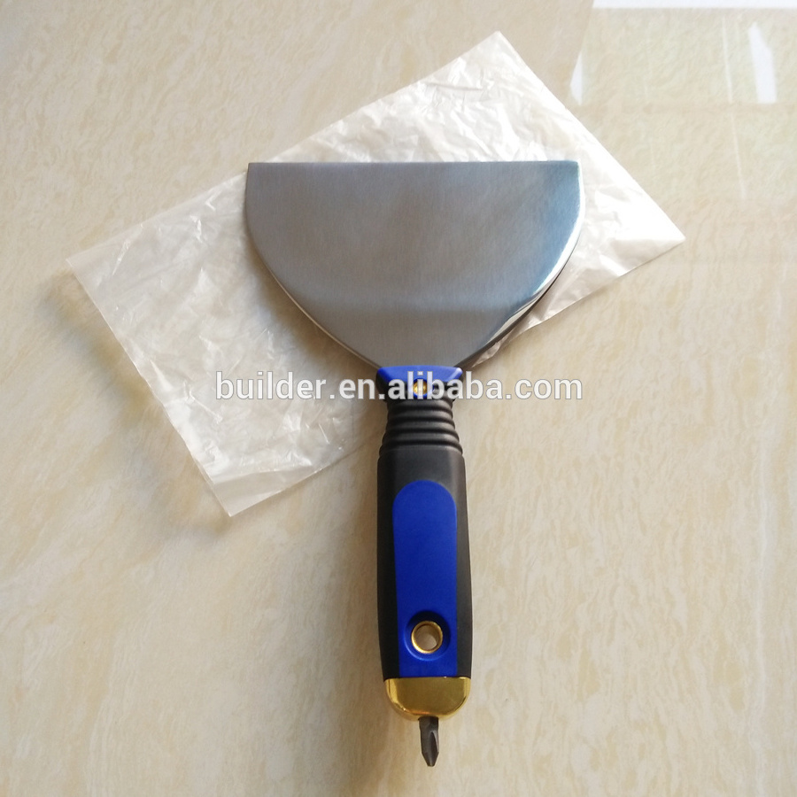 Durable Stainless Steel Filling wall Multi Putty Knife Scraper With TPR Handle For Drywall