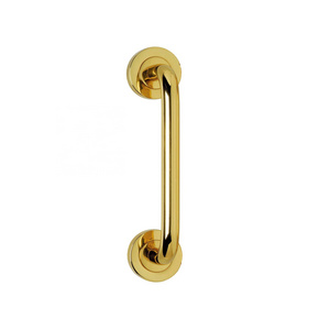 Gold copper  cabinet glass door center bar pulls handles bathroom disable pull handle