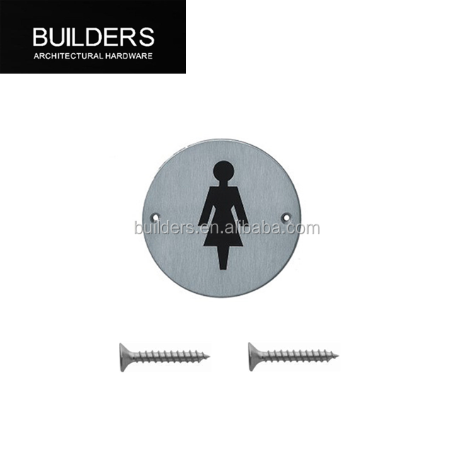 Men's and women's bathrooms stainless steel door sign plate Toilet Sign