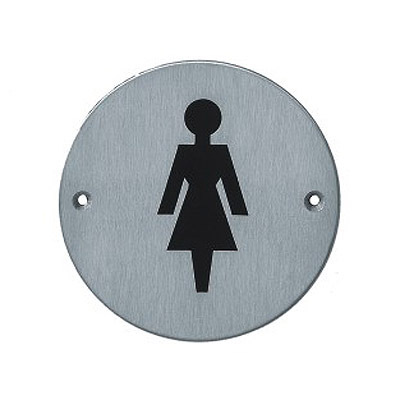 Men's and women's bathrooms stainless steel door sign plate Toilet Sign