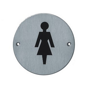 Men's and women's bathrooms stainless steel door sign plate Toilet Sign