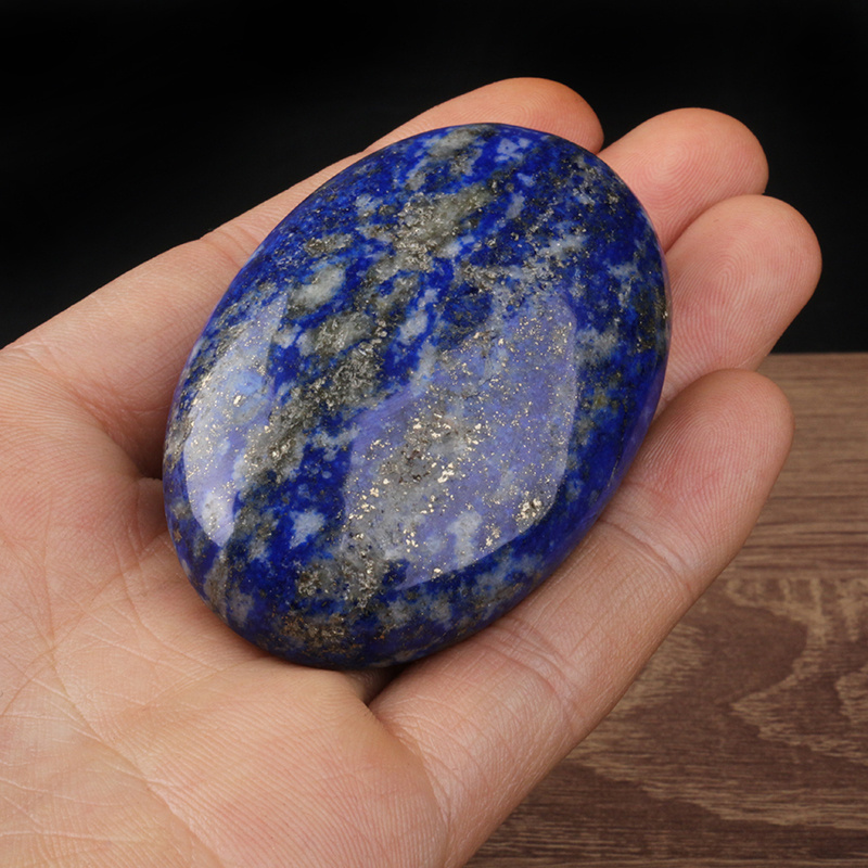 Wholesale Natural Quartz mineral specimen Healing Stones Lapis lazuli Pebble Crystal Palm Stone For Sale