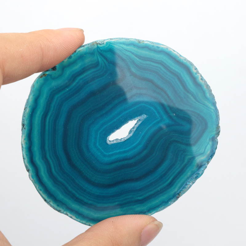 Wholesale Natural Healing Stones Polished Crystal Amethyst Colorful Agate Slice Agate Slab Coasters