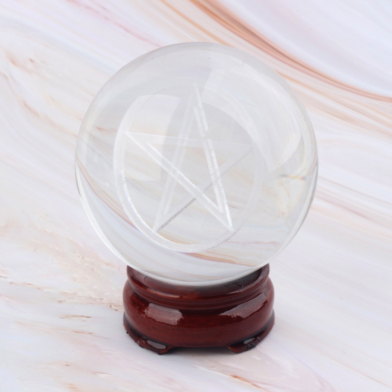 Engraving Solar System Planet Crystal Crafts Glass Sphere Photography Clear Lensball K9 3d Crystal Ball