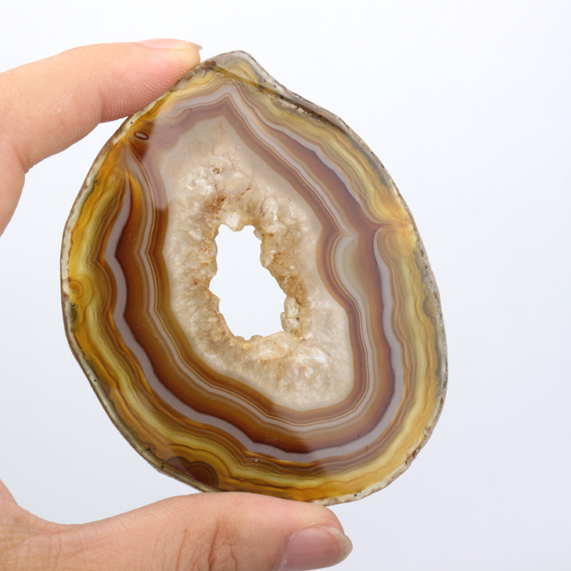 Wholesale Natural Healing Stones Polished Crystal Amethyst Colorful Agate Slice Agate Slab Coasters