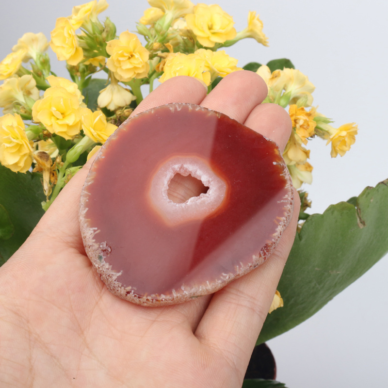 Wholesale Natural Healing Stones Polished Crystal Amethyst Colorful Agate Slice Agate Slab Coasters