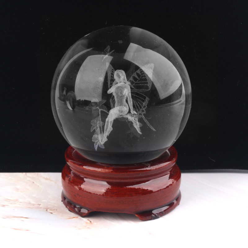 Engraving Solar System Planet Crystal Crafts Glass Sphere Photography Clear Lensball K9 3d Crystal Ball