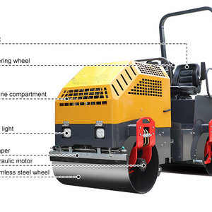 RRL-100 Hot Selling Used Bomag For Sale Static Tandem Road Rollerroad Roller Double Drum Roller Cf186f 2 Years Gasoline 0-4km/h