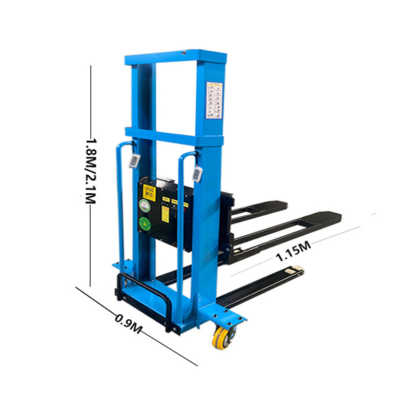 portable semi electric forklift fork lift mounted vacuum lifter truck-mounted 1000kg pallet self loading stacker crane machine