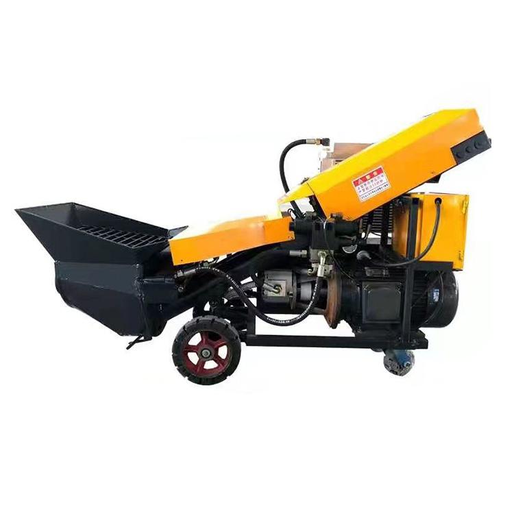 Low price 15kw mobile trailer electric diesel concrete pump machine for sale screw pump for concrete