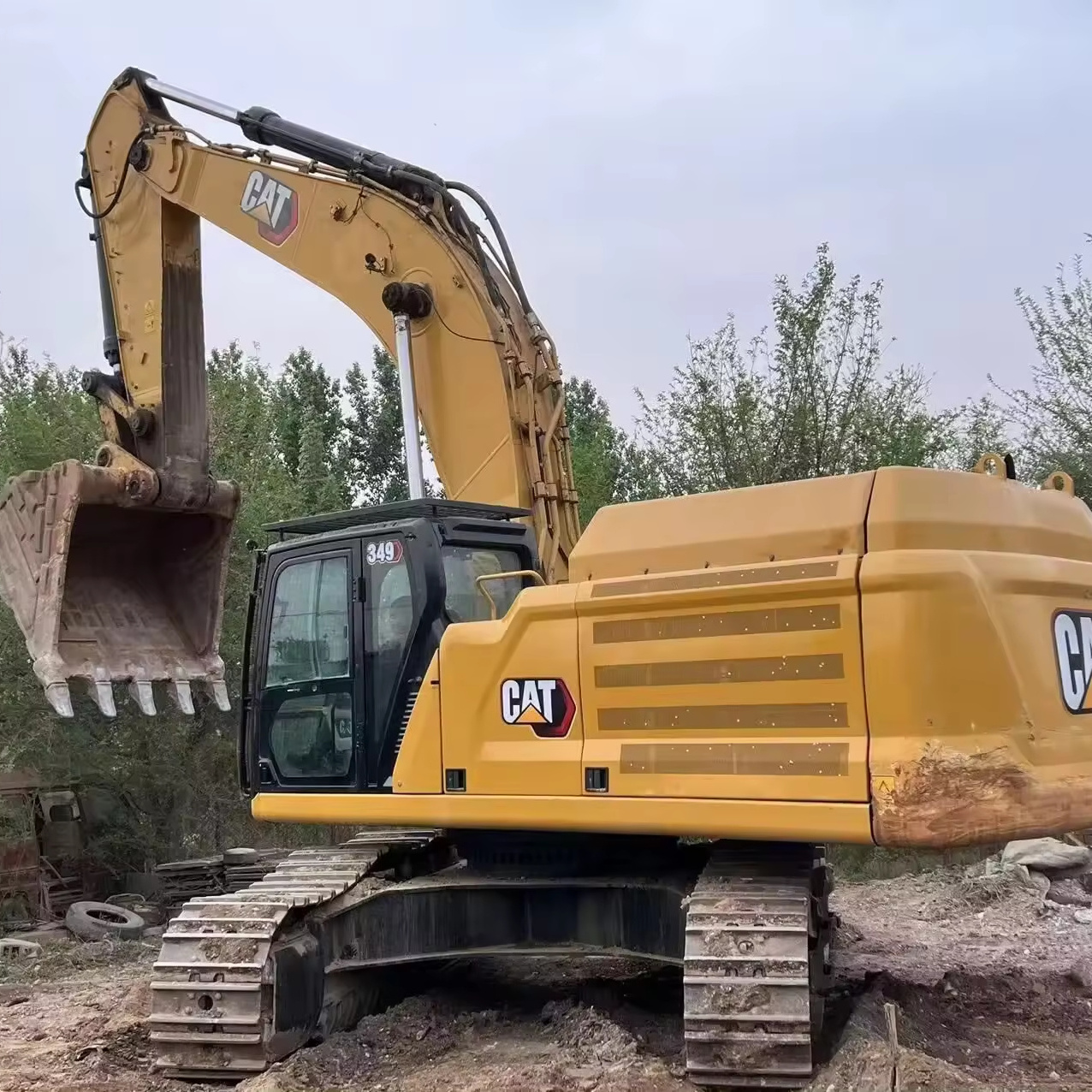 second hand cat excavator 349 used Catpillar 50 ton ore trench excavation Hydraulic Crawler Large Excavator