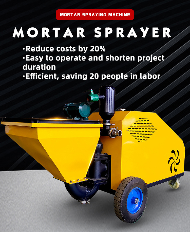 Mortar Sprayer Wall Cement Spray Plaster Machine 220V 380V Concrete Spraying Machine for sale