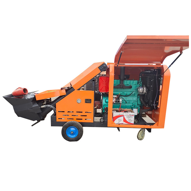 Industrial Mini Bomba De Cemento Cement Concrete Pump Machine for Sale India Turkey Price Provided Diesel Engine Concrete pump