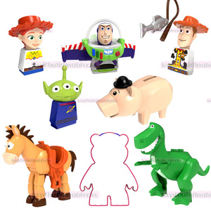 PG8222 Toy Story Cartoon Buzz Light Year Sherif Woody Jessie Alien Lots'o Bulleye Hamm Rex Building Block Figure Collect Toy