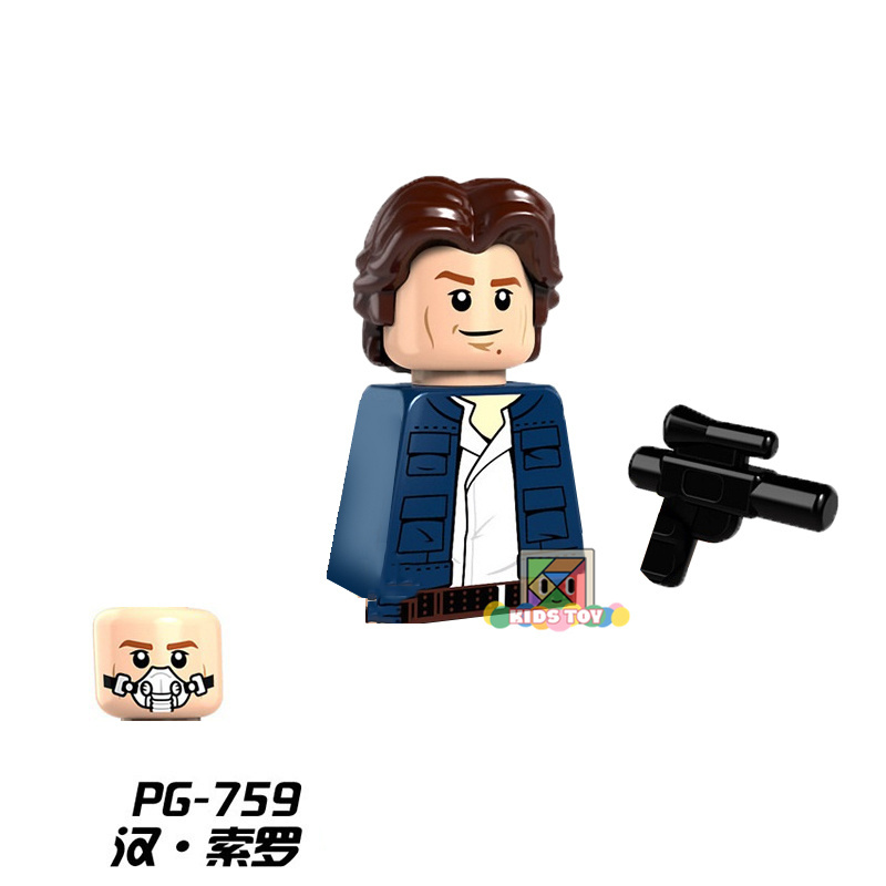 PG8075 Leia Organa Han Solo Space Wars Movie Character SW Model Mini Bricks Assemble Building Block Figure Kids Plastic Toy