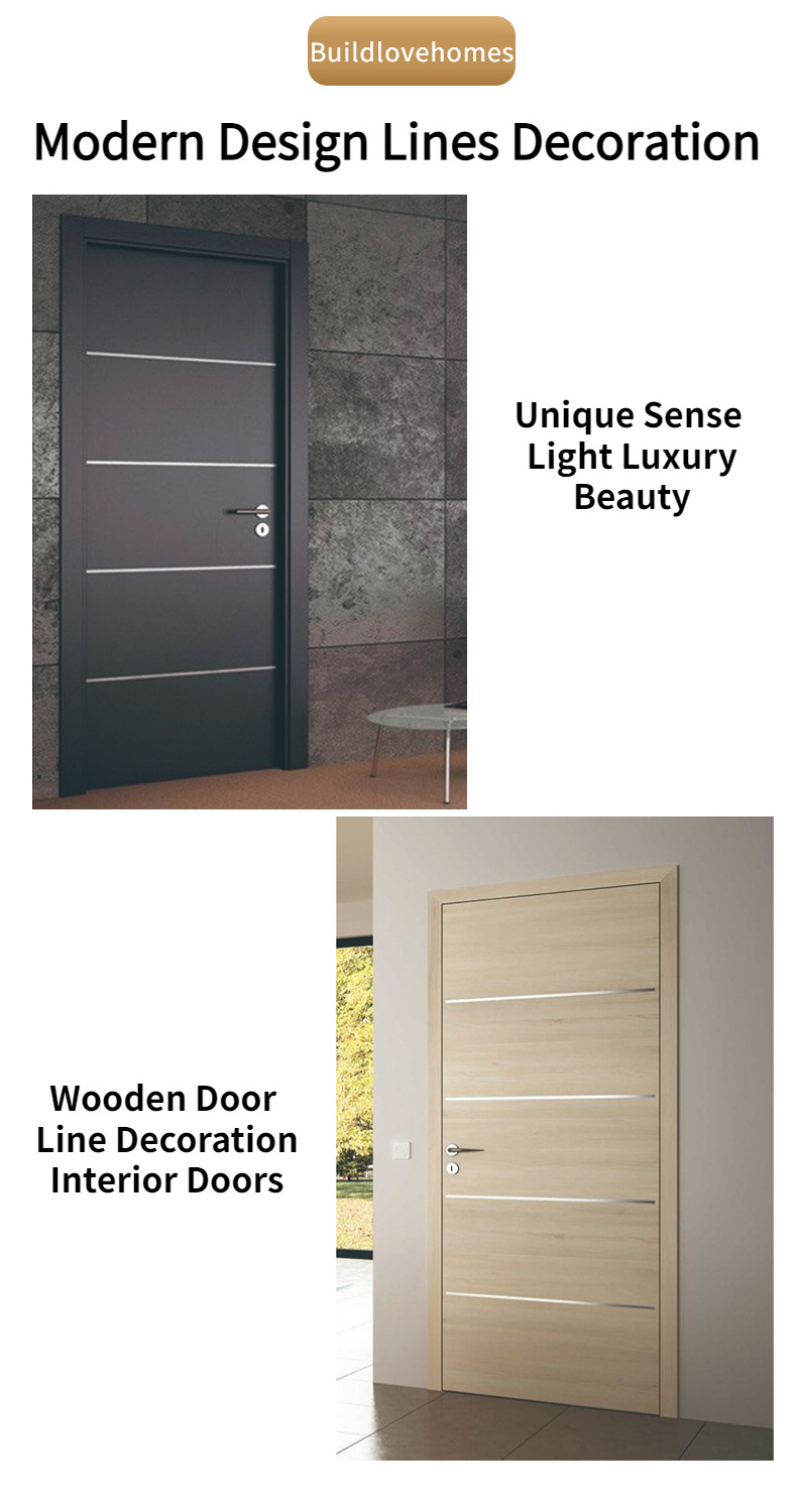 Blh-01 Hotsale Wood Doors Interior Room Solid Wood Doors  Hollow Core Melamine Veneer Door