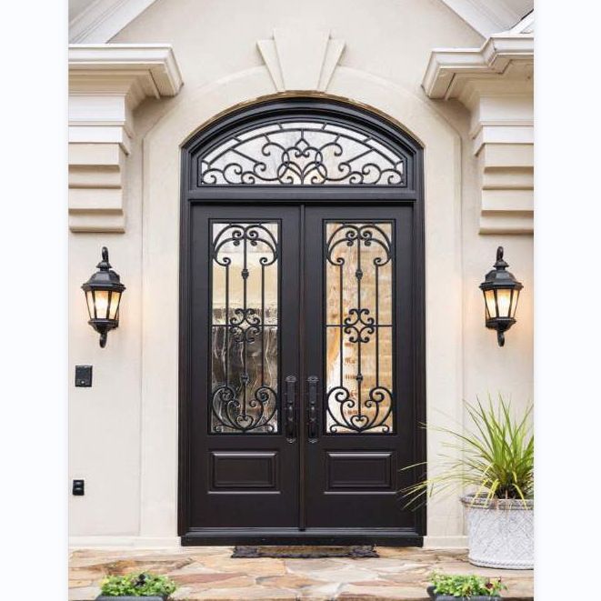 Simple Iron Door Design Double Door Iron Gates Steel Entrance Door For Residential