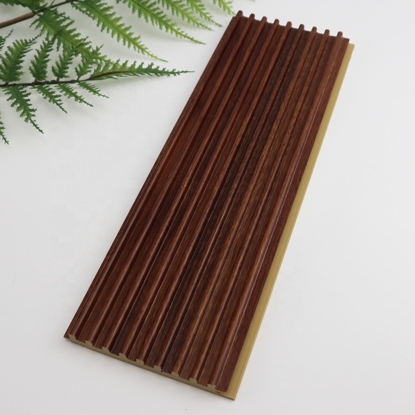 2024 New Design Waterproof PVC Decorative Panels Selected Solid board with wood grain WPC Cladding Interior 3d Wall Siding Plank