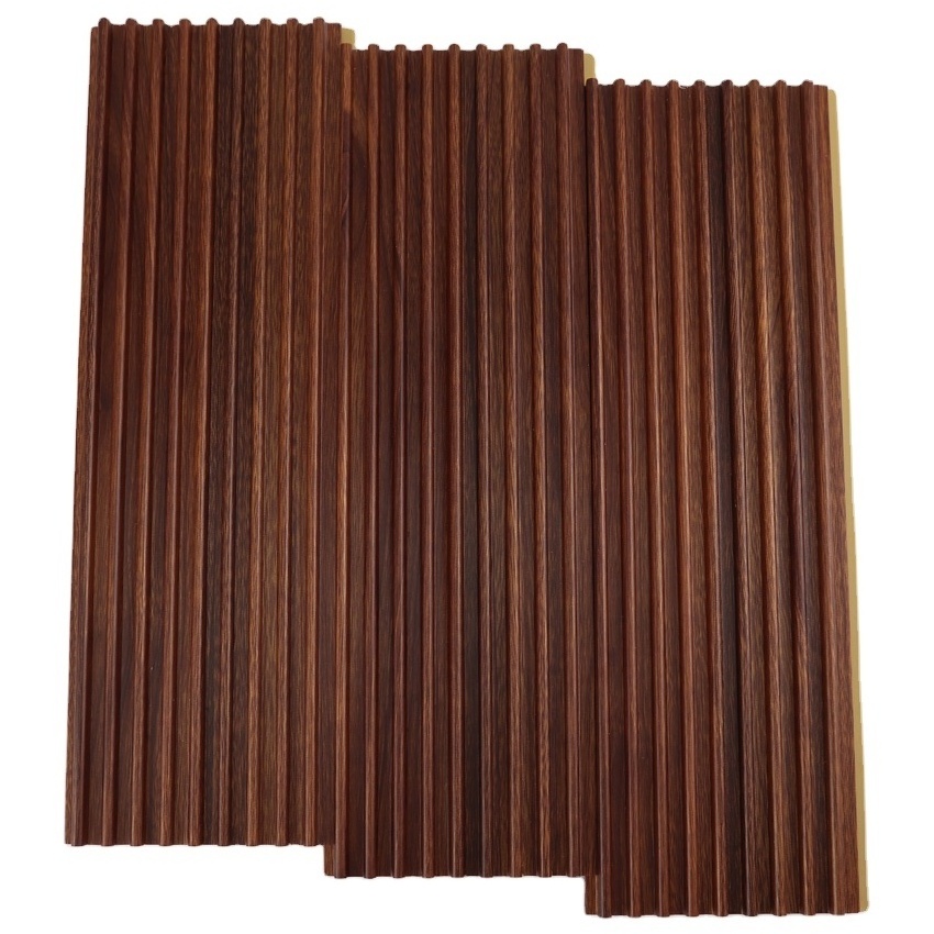 2024 New Design Waterproof PVC Decorative Panels Selected Solid board with wood grain WPC Cladding Interior 3d Wall Siding Plank