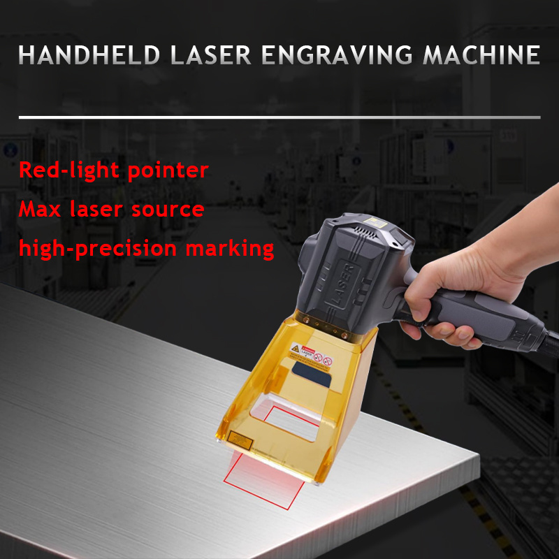 50W Plug in Handheld Fiber Laser marking Machine for metal jewelry non-metal dst graphic format supported laser engraver machine