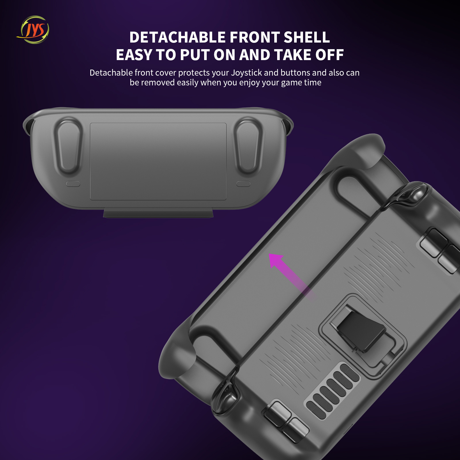 Wholesale price Protective Case with Detachable Front Shell and Kickstand for Steam Deck