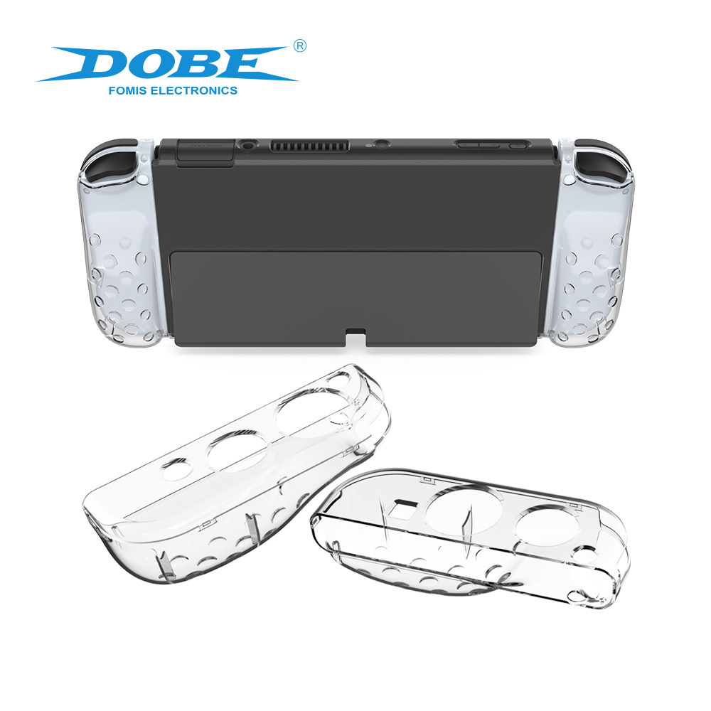 DOBE TNS-1173 Switch OLED Transparent Shell  Console and Joypad Protective Crystal Shell Case For N S OLED